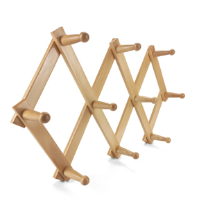 Colgador de pared de madera para baño para organización de corbatas - Product Image 1