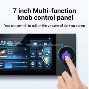 7 Inch Smart Home 30W <b>Amplifier</b> Ceiling <b>Speaker</b> Wall-Mounted Display USB Powered WiFi Tuya Support Two Zones Playback Smart Home - Product Image 5
