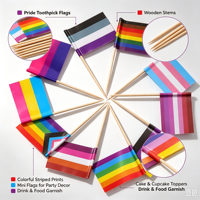 Drapeaux miniatures personnalisés en bois et bambou pour cure-dents, jetables, fabrication usine