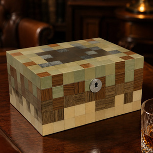 Humidor <span class=keywords><strong>de</strong></span> Cigarros <span class=keywords><strong>de</strong></span> Lujo <span class=keywords><strong>de</strong></span> Alta Gama con Revestimiento <span class=keywords><strong>de</strong></span> Madera Sólida y Forro <span class=keywords><strong>de</strong></span> <span class=keywords><strong>Cedro</strong></span> Español, Humidificador Incorporado, Acabado Lacado para Maduración - Product Image 5