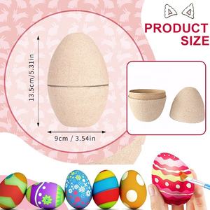 Huevos de Papel Maché Vacíos Biodegradables Personalizados para Manualidades, Decoraciones de Pascua con Temática de Pascua para Niños - Product Image 2