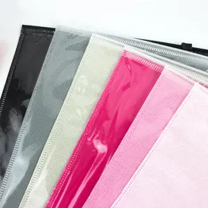 Оптовая продажа, пластиковые пакеты для нижнего белья с застежкой-молнией с логотипом на заказ
