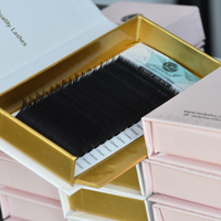Extensions de cils individuelles en volume, faits main, coréens, PBT 0.03 0.05 0.07, courbures C CC D DD, cruelty-free, véganes, modèle éventail, vente en gros