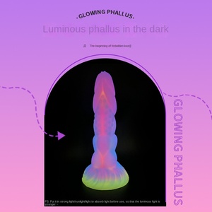 Dildo <span class=keywords><strong>in</strong></span> Silicone Luminoso a Forma di Drago Grande Dildo Artificiale a Forma di Mostro Alieno Giocattolo Sessuale per Donne <span class=keywords><strong>Plug</strong></span> Anale - Product Image 3