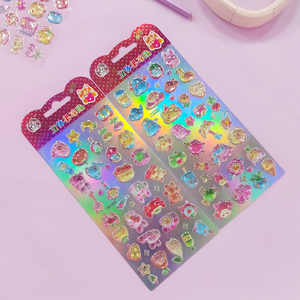 Wholesale Anime 3D Transparent Eco-friendly PVC Reusable Matte Varnishing Drop Epoxy Stickers Custom Jelly Crystal Decoration - Product Image 4