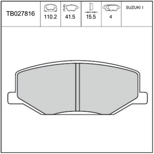 Fábrica Terbon, venta al por mayor, piezas de sistema de frenos automáticos, nuevas pastillas de freno de coche de eje delantero de cerámica 55110-70A00 para coches Suzuki y <span class=keywords><strong>Toyota</strong></span> - Product Image 2