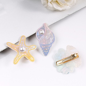 Clip de pelo de mar MIO, pequeño, superventas, chicas encantadoras, Animales Marinos simples, clip de pico de pato, color caramelo con perlas, horquillas frescas para mujer - Product Image 4