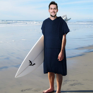 Robe serviette <span class=keywords><strong>de</strong></span> Surf hommes et femmes, <span class=keywords><strong>Poncho</strong></span> pour adultes, combinaison à capuche, changement, pour Surf et natation - Product Image 2
