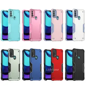 Heavy Duty Anti Gravity Rubber Plastic Phone Case For Moto G22 Hybrid Cover