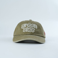 Casquette unisexe 6 panneaux en coton délavé à l'acide de haute qualité, style papa, avec logo brodé plat, idéale pour l'extérieur – Grande Vente.