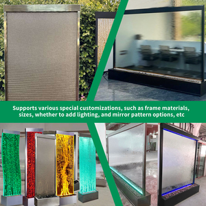 น้ำพุน้ำตกตั้งพร้อมหินและไฟตกแต่งสวนในร่มกลางแจ้งสำหรับสำนักงานบ้านลาน - Product Image 4