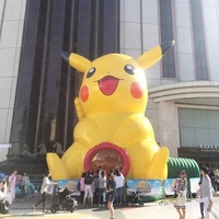 Pokemon pikachu/pikachu inflable gigante, publicidad personalizada, venta al por mayor
