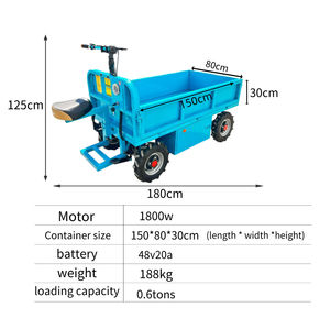<span class=keywords><strong>Chariot</strong></span> de transport à plateau plat en acier inoxydable à quatre roues électriques avec une capacité de charge de 1000 kg pour la logistique d'entrepôt, le stockage et les achats - Product Image 5