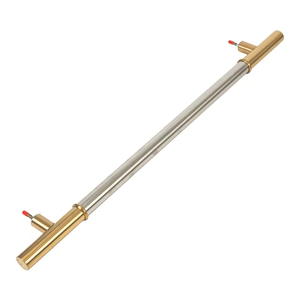 Maniglia Lunga in Ottone e Acciaio Inossidabile per Armadi, Guardaroba e Porte Ascensore - Product Image 1