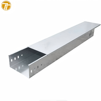 Plateau à câbles ventilé/perforé en acier au carbone galvanisé à fond plein, sur mesure OEM, avec couvercle, fabricant chinois