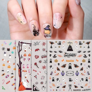<span class=keywords><strong>Halloween</strong></span> 3D autocollants pour ongles en plastique pour <span class=keywords><strong>manucure</strong></span> effrayant grandir dans le noir décorations pour ongles Festival bricolage breloques pour ongles pour salon à domicile - Product Image 5