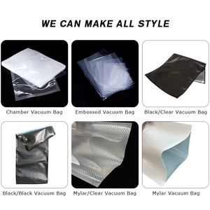 11x24 15x20 inç siyah şeffaf naylon kabartmalı vakum mühür rulo çanta - Product Image 4