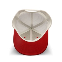 Casquette Trucker Ajustable à 5 Panneaux avec Logo Brodé, Double Couleur, Bloc de Couleurs, Partie Avant en Mousse et Partie Arrière en Maille, Profil Élevé, Service OEM