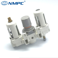 Unidad de Tratamiento de Aire Comprimido AC4000-04, Filtro Regulador de Aire Comprimido, Unidad FRL Neumática, Lubricador