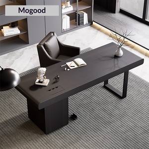 Scrivania in Legno Massello Stile Italiano con Spazio di Archiviazione, <span class=keywords><strong>Tavolo</strong></span> <span class=keywords><strong>da</strong></span> Ufficio Moderno di Lusso per Piccoli Appartamenti e Soggiorni - Product Image 1