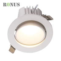 Spot encastré LED COB blanc réglable Tunalbe 12W, petit spot en aluminium à intensité variable