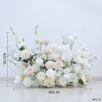 Boule de fleurs artificielle de 40-80 cm en gypsophile et roses, fausse sphère florale pour décoration de centre de table, allée de mariage et scène