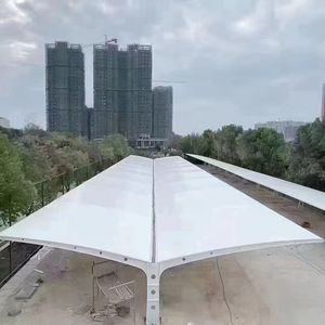 Cobertizo <span class=keywords><strong>de</strong></span> Estacionamiento para <span class=keywords><strong>Bicicletas</strong></span> y Vehículos Eléctricos con Estructura <span class=keywords><strong>de</strong></span> Membrana y Película Tensada para Uso Comunitario - Product Image 4