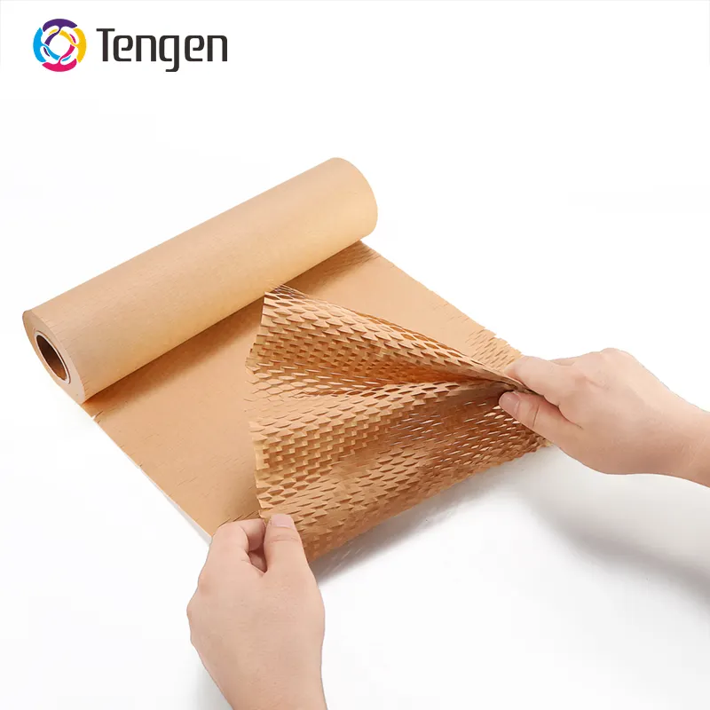 Tengen Factory Honey Comb Wrapping Paper Protective Biodegrade Honey Comb Paper Wrap