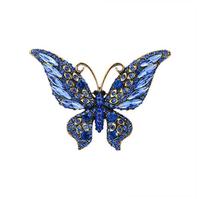Broches Papillon à Strass Colorés et Diamants Brillants pour Femmes, Épingles Corsage Accessoires de Mode