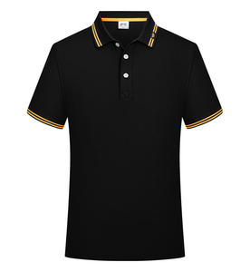 Polo en coton tricoté à séchage rapide, coupe ajustée, logo personnalisé, vêtements de golf pour hommes, vêtements de travail haute visibilité - Product Image 3