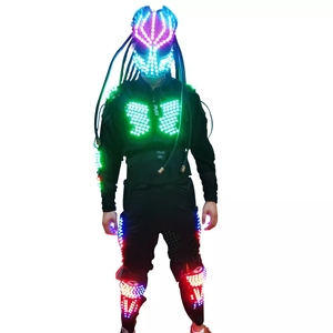 ชุดคอสเพลย์หุ่นยนต์ LED หลายสี RGB สำหรับนักเต้นบนเวที  ชุดนักรบเหล็ก LED สำหรับใส่ในไนต์คลับ จากผู้ผลิต OEM - Product Image 6