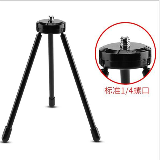 Factory Sale Metal 19cm Adjustable Tripod Stand Fill Light Desktop Tripod 1/4 Inch Screw