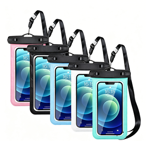 Pochette étanche IPX8 multi-scènes pour téléphone portable, sac flottant transparent en PVC, cordon détachable durable pour les voyages - Product Image 1