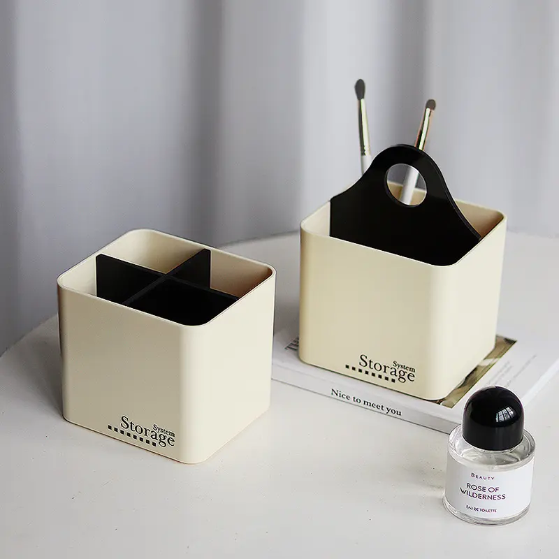 Хит продаж, роскошная высококачественная акриловая коробка для ручек, канцелярская щетка, аккуратная коробка для хранения, офисный настольный декор большой емкости