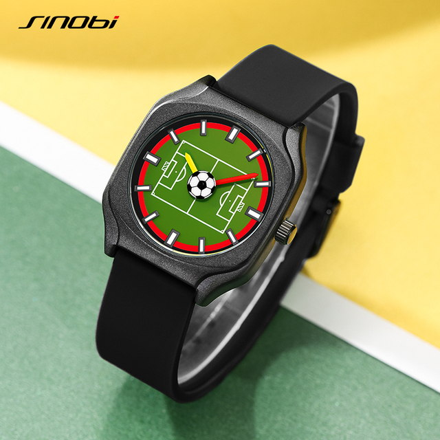 No Logo Sports Wristwatches for Men Women Fashion Football Dial Unisex Silicone Waterproof Sports Student Girls Kids Relojes