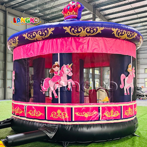 Castello Gonfiabile a Tema Principessa con Giostra, Casa Gonfiabile Commerciale in PVC per Feste per Bambini - Product Image 3