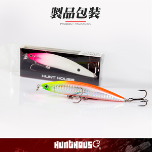 Leurre flottant Hunt House Minnow en gros, leurre de pêche en plastique dur pour eau salée, longue portée, pour brochet et bar - Product Image 6