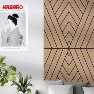 Kasaro Décoration intérieure personnalisée Akupanel Constructions Panneaux muraux acoustiques à lamelles en polyester