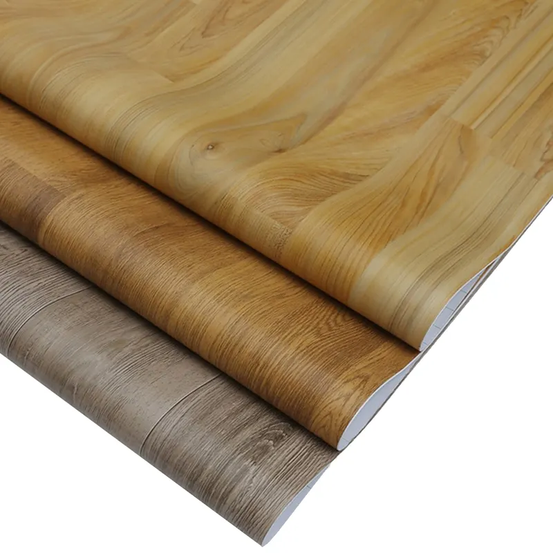 Gmart pas cher prix Simulation plancher de bois Pvc plancher en rouleau, approvisionnement d'usine en plastique en cuir vinyle plancher rouleau/