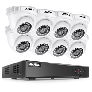 Système de caméra CCTV analogique numérique <span class=keywords><strong>ANNKE</strong></span> 5MP 8CH <span class=keywords><strong>DVR</strong></span> avec caméras tourelles TVI IR IP66 2MP - Product Image 1