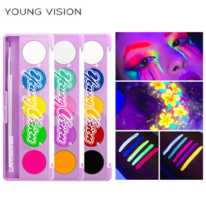 Paleta de pintura facial fluorescente UV Young Vision, 5g, soluble en agua, para maquillaje de actuaciones en escenario - Product Image 2