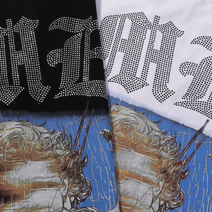 Top Quality Diamond Printing <b>Heavyweight</b> 100% Cotton Men's <b>Shirt</b> Streetwear Printed Designer Oversized <b>T</b>-<b>shirts</b> - Product Image 3