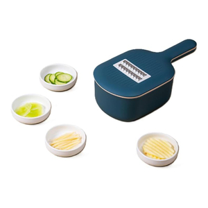 Coupe-légumes multifonctionnel pour cuisine domestique, avec panier égouttoir en PP, râpe et trancheuse à radis, fonctionnement manuel, vente en gros - Product Image 1