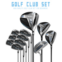 Ensemble complet de clubs de golf forgés pour droitiers avec logo personnalisé OEM, poignée en caoutchouc, sac de golf et accessoires pour hommes