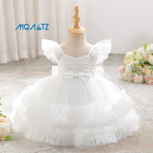 MQATZ Lo Último en <span class=keywords><strong>Ropa</strong></span> <span class=keywords><strong>de</strong></span> Bebé Vestido <span class=keywords><strong>de</strong></span> <span class=keywords><strong>Fiesta</strong></span> <span class=keywords><strong>de</strong></span> Cumpleaños o Graduación para Niñas Pequeñas con Volantes Rosados y Lazo Grande - Product Image 2