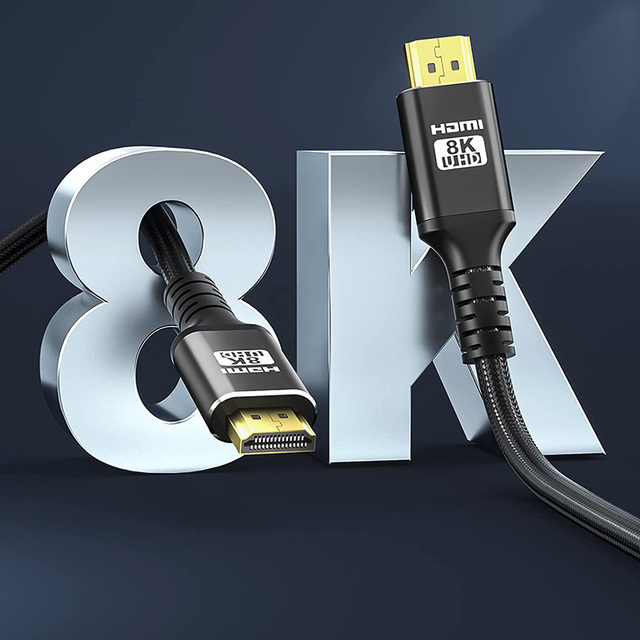 Xput Nylon Braided HDMI 2.1 Male to Male Cable With Ethernet Support 8K 4K Ultra HD Multiple Length 0.5-5M for TV Box Game