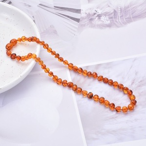 Kalung Amber Baltik alami rantai bayi kalung anak-anak perhiasan batu kelahiran - Product Image 5