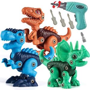 Juguete Educativo STEM para Niños, Dinosaurios Desarmables, Juego de Construcción con Taladro Eléctrico - Product Image 1