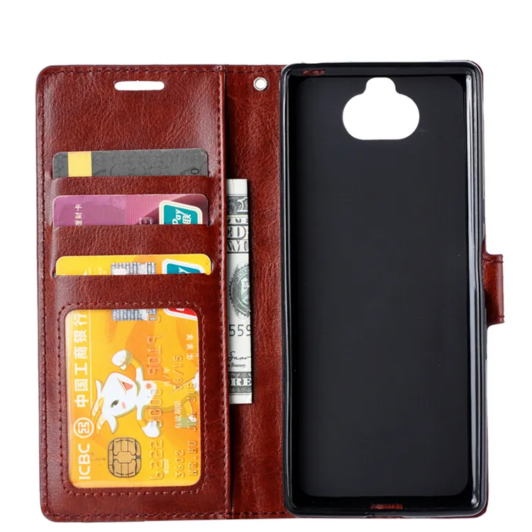Casing Dompet Kulit PU Ponsel Samsung, Penutup Belakang Dompet Kulit PU dengan Slot Kartu untuk iPhone 11, Casing Dompet untuk Samsung Note 8 Note 9 5G