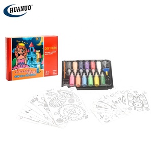 Kit di carta vetrata colorata dipingi sabbia colorata disegna giocattolo Set da disegno fai da te <span class=keywords><strong>pittura</strong></span> di sabbia artigianale per bambini - Product Image 2